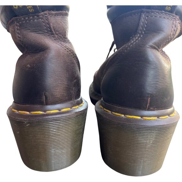 Dr. Martens Alexandra Women’s Size 8 Brown Heeled Ankle Boots - Picture 7 of 13